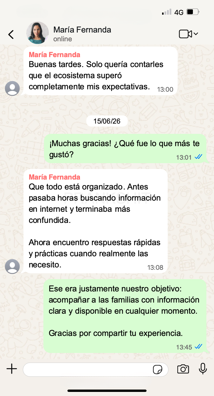 Print de conversa de WhatsApp com cliente